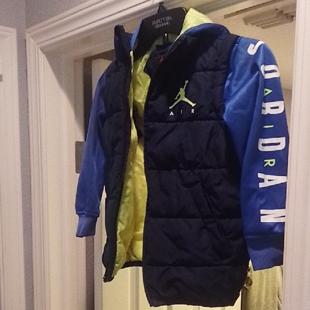 Jordan Blue and Black Puffer Jacket